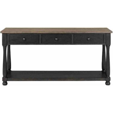 Neue Mills Sofa Table In Weathered Black and Brown