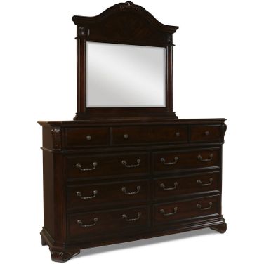 New Classic Emilie Landscape Mirror In English Tudor Finish 1841 060