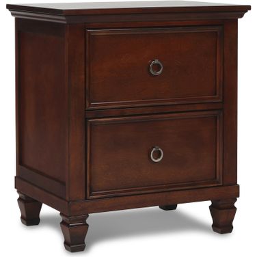 New Classic Furniture Tamarack Nightstand In Brown Cherry 00 043 040