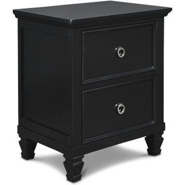 New Classic Tamarack 2 Drawer Nightstand In Black 00 045 040