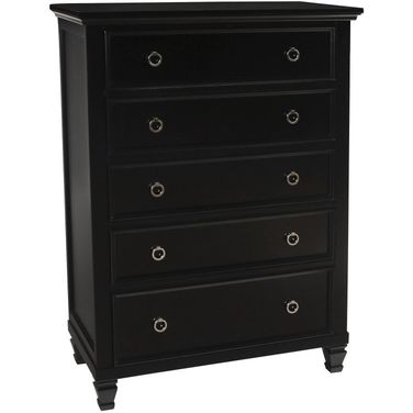 New Classic Tamarack 5 Drawer Chest In Black 00 045 070