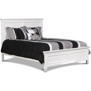 New Classic Tamarack King Panel Bed In White 00 044 115