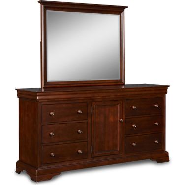 New Classic Versaille Landscape Mirror In Bordeaux Finish 1040 060