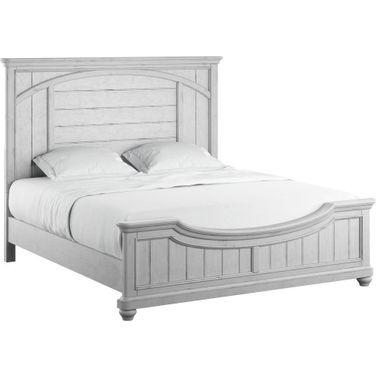New Haven Queen Panel Bed In Oyster Shell