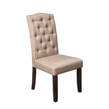 Newberry Button Tufted Parson Chairs Set of 2 In Salvaged Grey