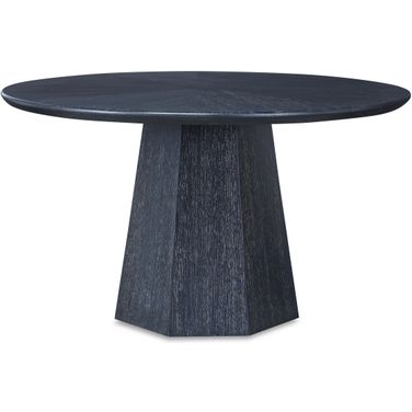 Newlin Round Dining Table In Black Cerused
