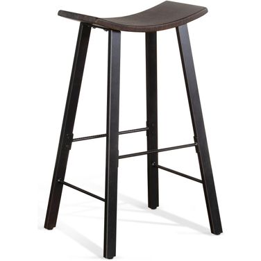 Homestead Saddle Seat Metal Barstool Set of 2 In Tobacco