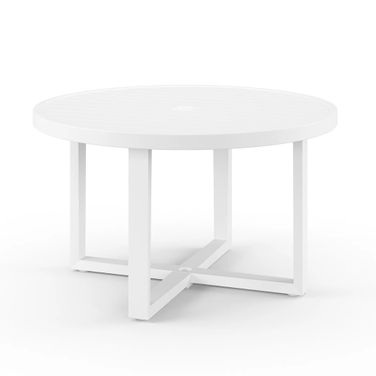 Newport 50" Round Dining Table in Satin White