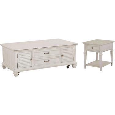 Newport Alabaster Lift Top Occasional Table Set