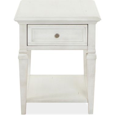 Newport Rectangular End Table In Alabaster