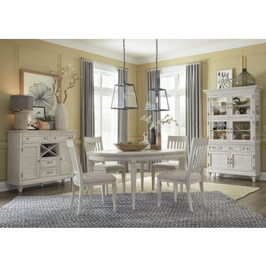 Newport Alabaster Round Extendable Dining Room Set