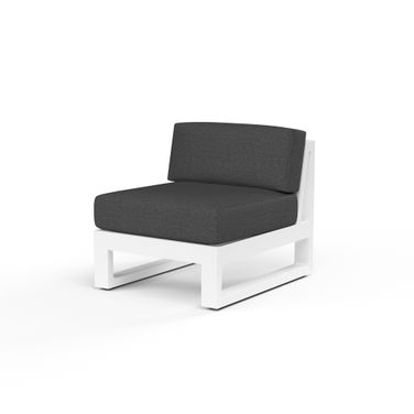 Newport Armless Club Chair in Spectrum Carbon