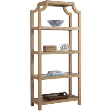 Newport Beachcomber Raffia Etagere In Sandstone