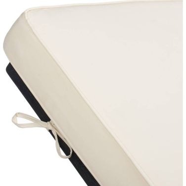 Newport Black and White Chaise Lounge Chair With Side Table