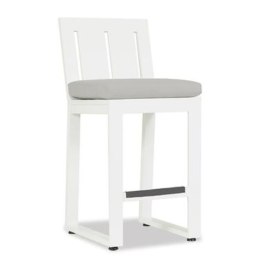 Newport Counter Stool in Cast Silver