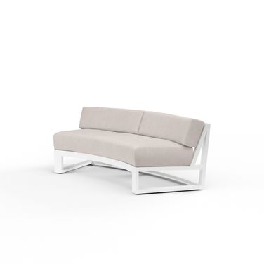 Newport Curved Sofa in Canvas Natural