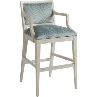Newport Eastbluff Upholstered Bar Stool In Sailcloth