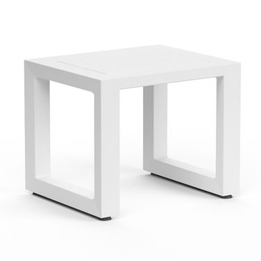 Newport End Table in Satin White