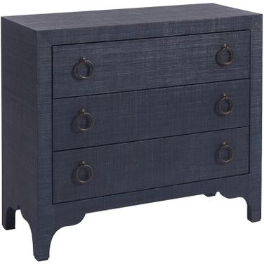 Newport Balboa Island Raffia Hall Chest In Marine