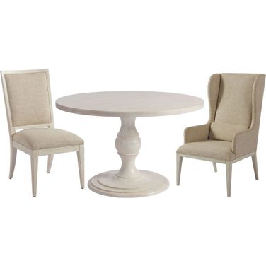 Newport Sailcloth Corona Del Mar 48 Inch Center Dining Room Set By Barclay Butera