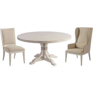 Newport Sailcloth Magnolia Round Dining Room Set By Barclay Butera