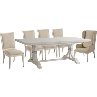 Newport Sailcloth Oceanfront Rectangular Dining Room Set By Barclay Butera