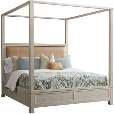 Newport Shorecliff King Canopy Bed In Sailcloth