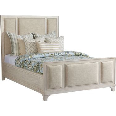 Newport Crystal Cove Queen Upholstered Panel Bed In Sailcloth