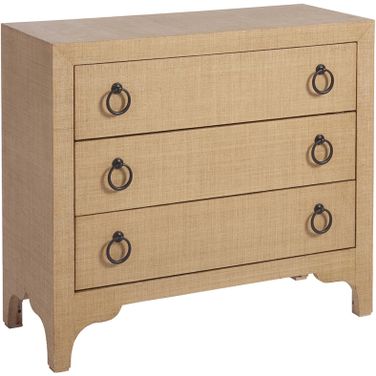 Newport Balboa Island Raffia Hall Chest In Sandstone