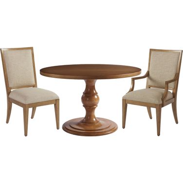 Newport Sandstone Corona Del Mar 48 Inch Center Dining Room Set By Barclay Butera