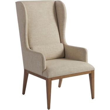Newport Seacliff Upholstered Host Wing Chair In Sandstone