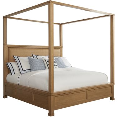 Newport Shorecliff California King Canopy Bed In Sandstone