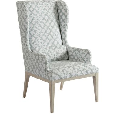 Newport Seacliff Upholstered Host Wing Chair In Sailcloth