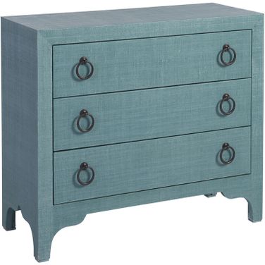 Newport Balboa Island Raffia Hall Chest In Seaglass