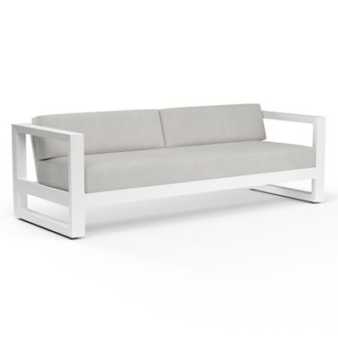 Newport Sofa in Cast Silver