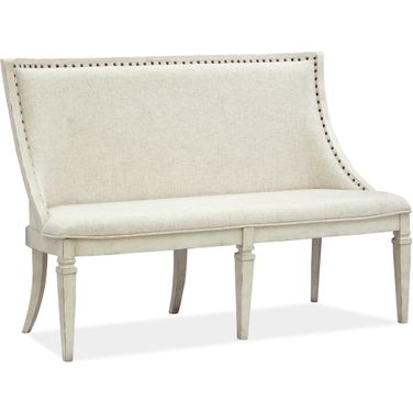 Newport Bench With Upholstered Seat And Back