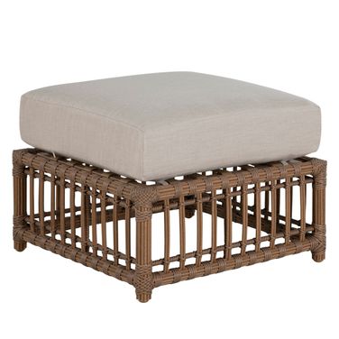 Newport Woven Ottoman In Bali Pearl