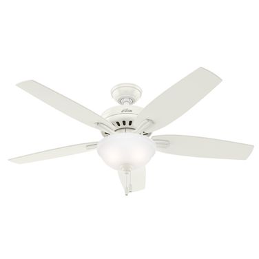Newsome 52 Inch Ceiling Fan with LED Light Kit and Pull Chain In Fresh White