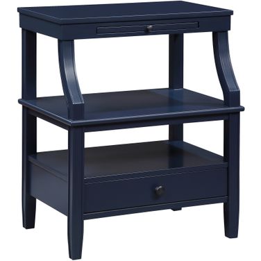 Newton Storage Nightstand In Midnight Blue