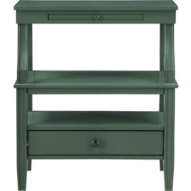 Newton Vintage Storage Nightstand In Green