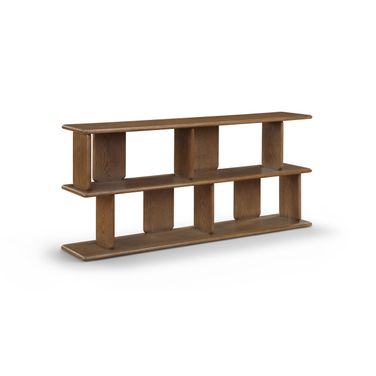 Nexa Solid Wood and Oak Veneer Media Console In Brown