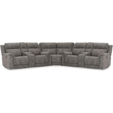Next-Gen Durapella 3-Piece Power Reclining Console Loveseat Sectional In Slate
