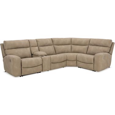 Next-Gen Durapella 5-Piece Power Reclining Sectional In Sand