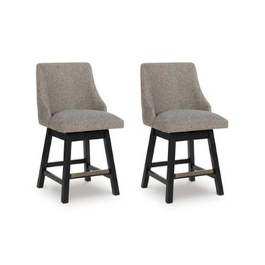 Neymorton Counter Height Barstool Set of 2 In Dark Grayish Brown
