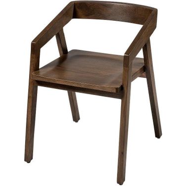 Nicholas I Onyx Solid Wood Dining Chair In Brown