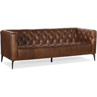 SS Nicolla Brown Leather Sofa