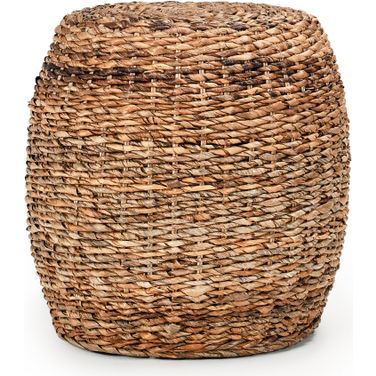 Nido 19 Inch Round End Table In Multi Brown