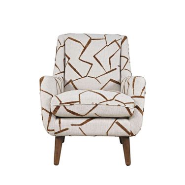 Nielsen Upholstered Geometric Lounge Accent Chair In Lowry