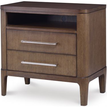 2 Drawer Nightstand In Bowery Cerused