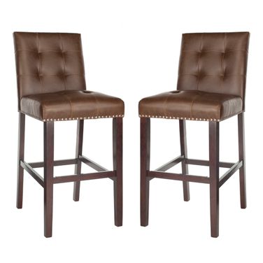 Nikita Bar Stool Set of 2 in Brown
